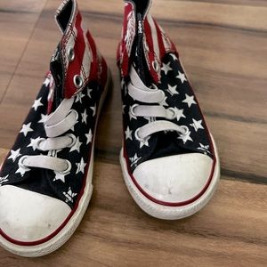 High top American flag toddler converse